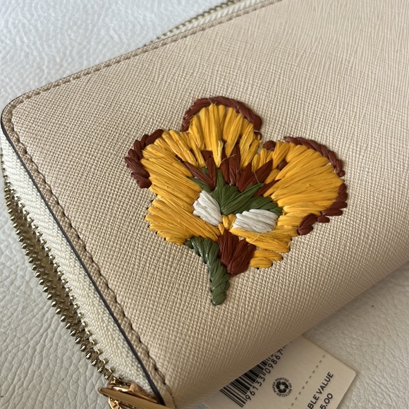 NWT 🏵️ Tory Burch Emerson Embroidery L Zip Continental Wallet - Picture 10 of 12
